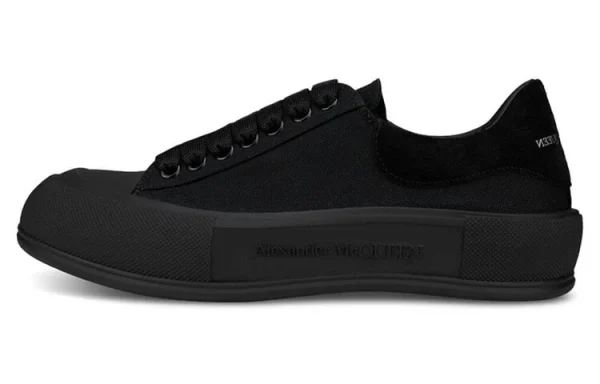 Alexander McQueen Deck Skate Plimsoll Lace-Up Triple Black