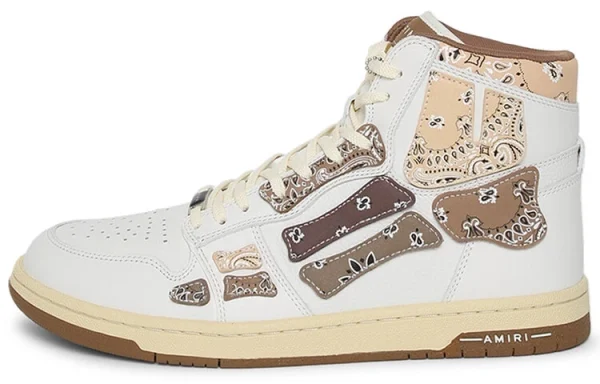 AMIRI Skel Top Hi Bandana Brown White