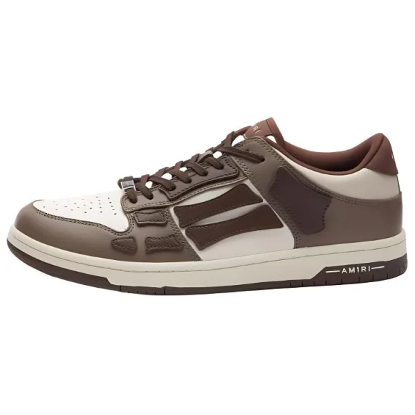 AMIRI Skel Top Low White Brown White
