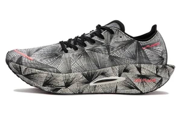 361° Fly Burn 3 Cushioning Anti-Slip And Wear-Resistant Breathable Rebound Low-Top Running Shoes Unisex Black White