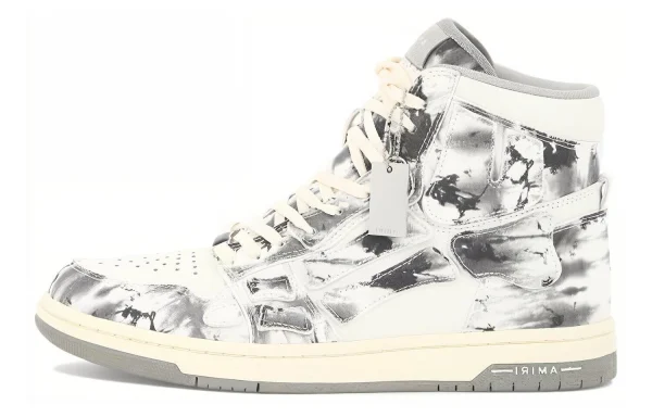 AMIRI High-Top Stylish Skateboarding Shoes Men's Black White