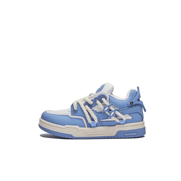 1807 x GOODBRAND Height Increasing Slip-Resistant Mid-Top Skateboard Shoes Unisex Carolina Blue