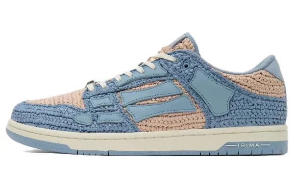 AMIRI Skel Woven-raffia Sneakers