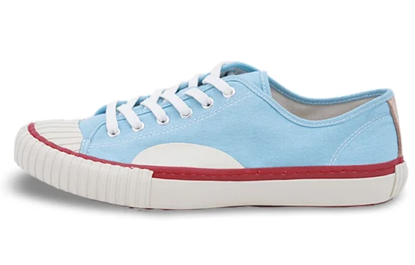 Alternative Country Canvas Shoes Unisex Low-Top Sky Blue