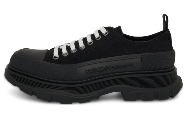 Alexander McQueen Tread Slick Low Lace Up Shoes 'Black White'