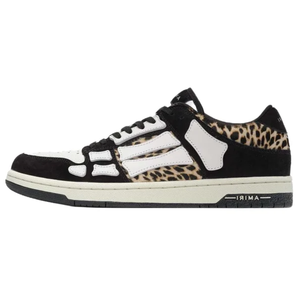 AMIRI Skel-Top Low Low-Top Skateboard Shoes Men's Leopard Print