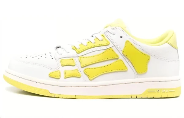 AMIRI Skel Top Low White Fluorescent Yellow