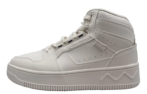361° Anti-Slip Wear-Resistant High-Top Skateboard Shoes Women's White